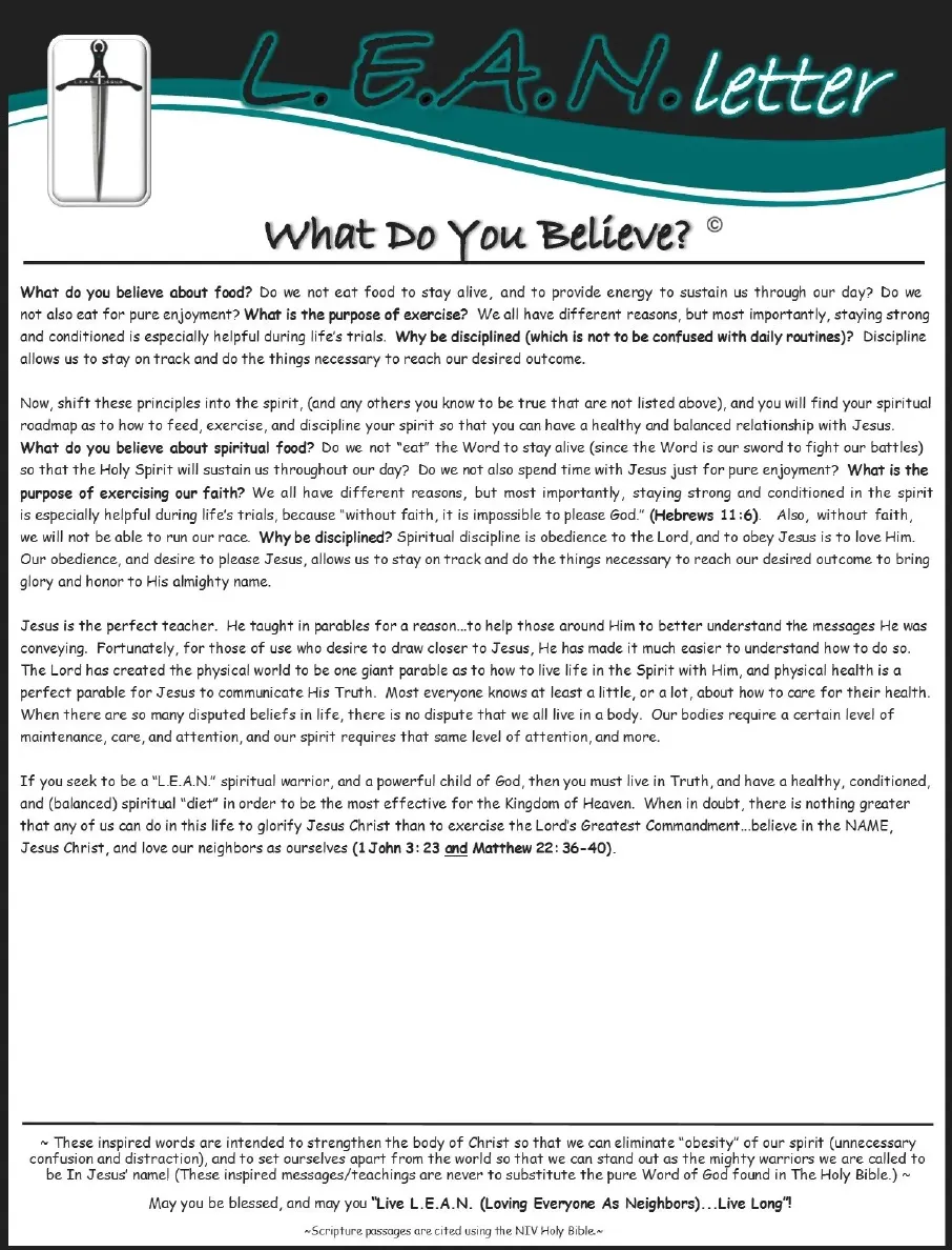 l-e-a-n. letter-what do you believe.webp
